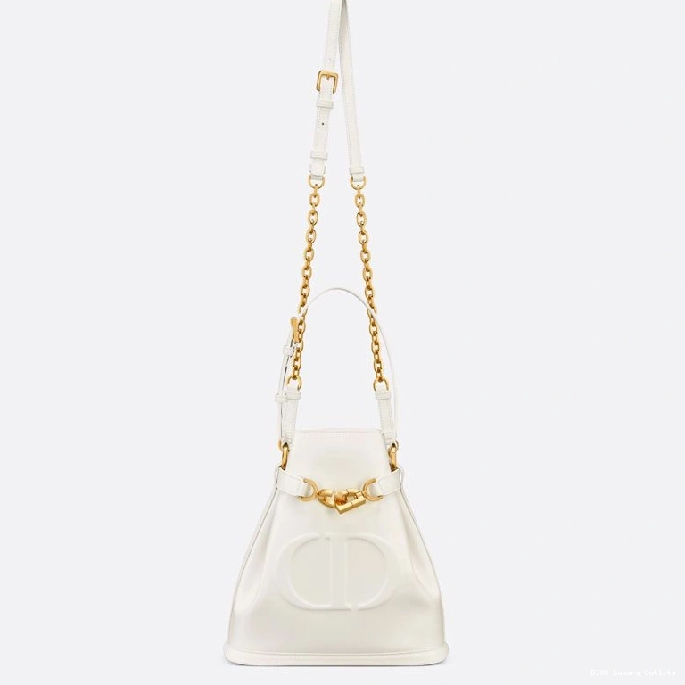 Cheap Calfskin Dior White Bag Medium CD-Embossed C'est 0814 Luxury